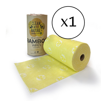 Greenmark Heavy Duty Bamboo Cleaning Wipes - Multi Colour Carton (6 Rolls)