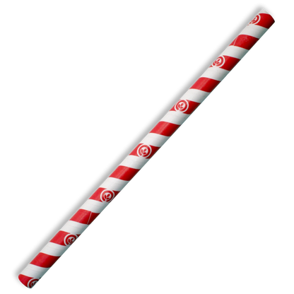 10mm Jumbo Red Stripe BioStraw
