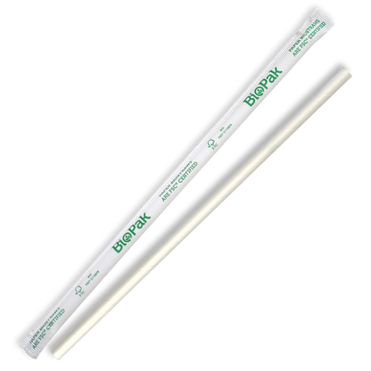 6MM REGULAR WHITE BIOSTRAW-INDIVIDUAL WRAPPED