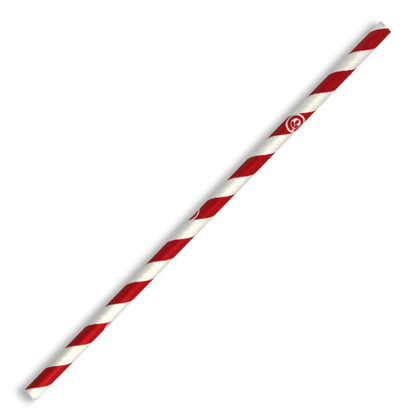 6MM REGULAR RED STRIPE BIOSTRAW