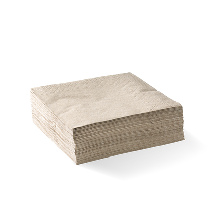 2 Ply Natural Corner Embossed Cocktail BioNapkin