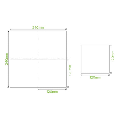 2 Ply White Corner Embossed Cocktail BioNapkin