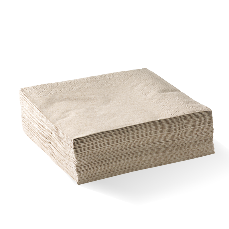 2 Ply 1/4 Fold Natural Corner Embossed Dinner BioNapkin