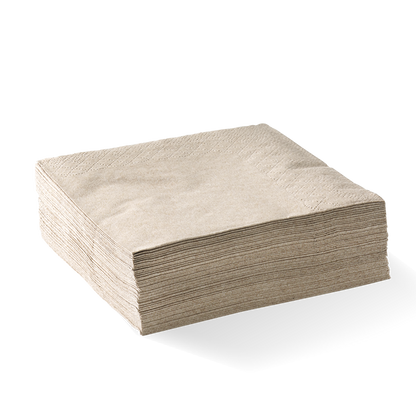 2 Ply 1/4 Fold Natural Corner Embossed Dinner BioNapkin