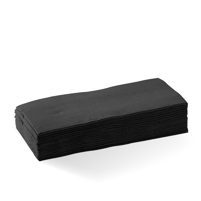 2 Ply 1/8 Fold Black BioNapkin