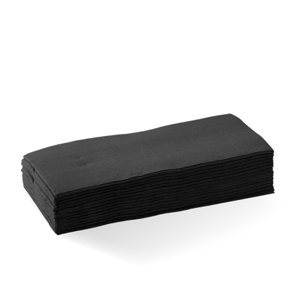 2 Ply 1/8 Fold Black BioNapkin