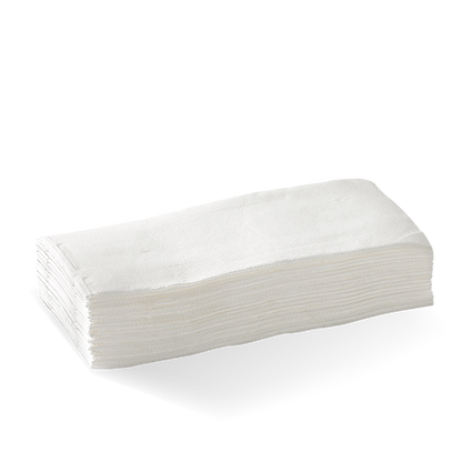 2 Ply 1/8 Fold White Quilted Dinner BioNapkin