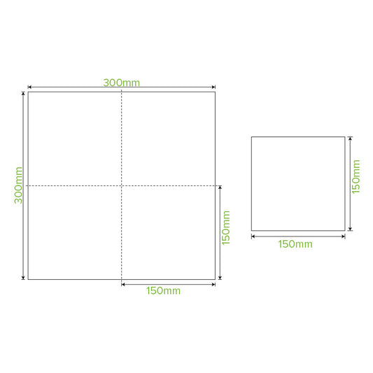 1 Ply 1/4 Fold White Lunch BioNapkin