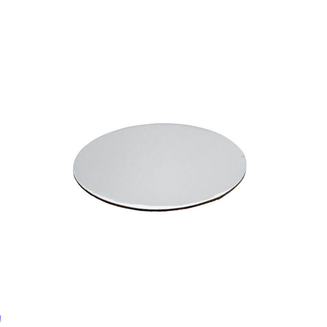 OSLO 15 inch  Round STD Foiled Cake Board - Silver Carton of 50