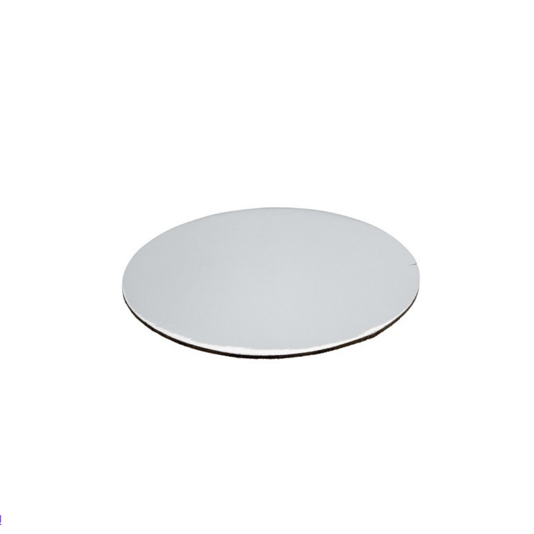 OSLO 16 inch  Round STD Foiled Cake Board - Silver Carton of 50