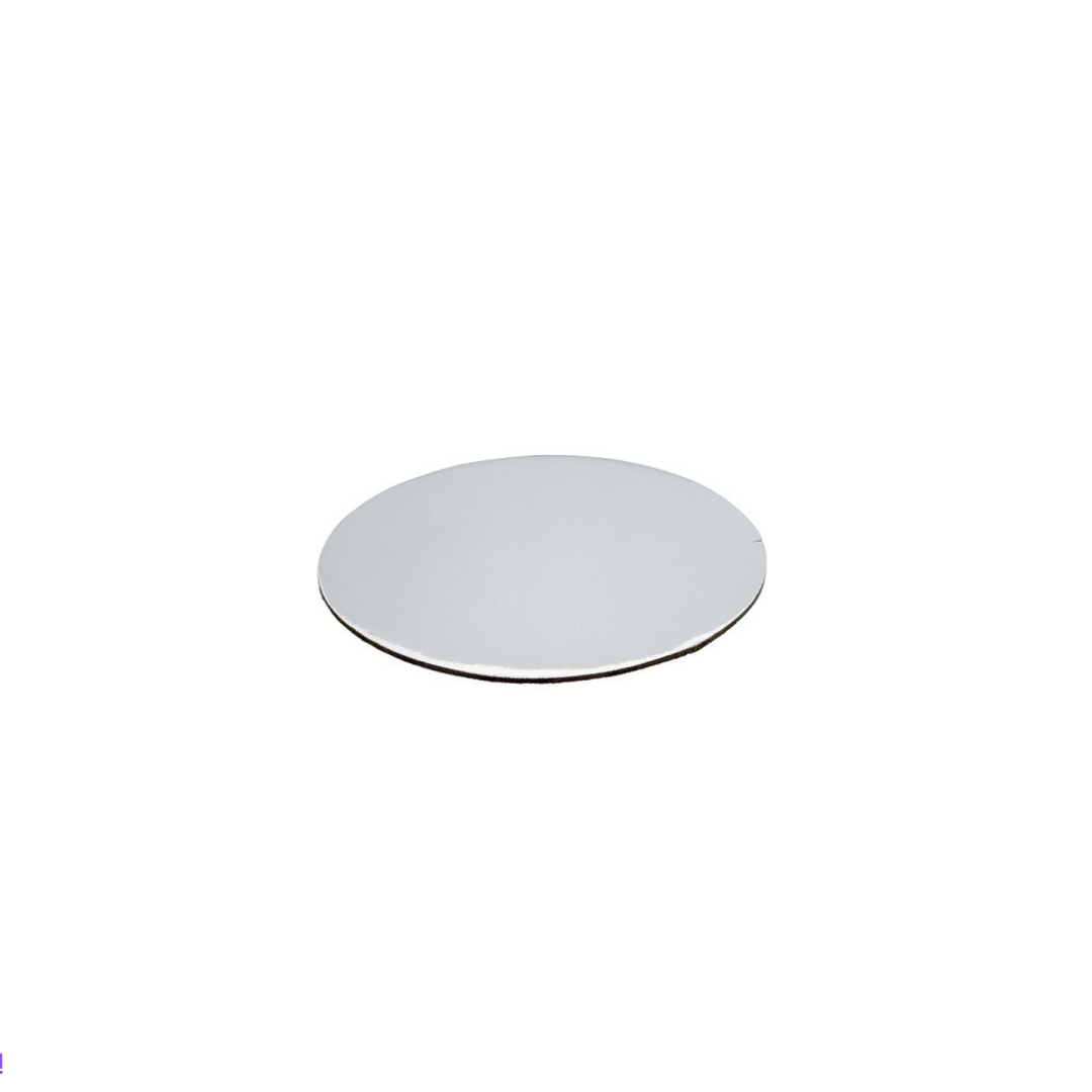 OSLO 5 inch Round STD Foiled Cake Board - Silver Carton of 100