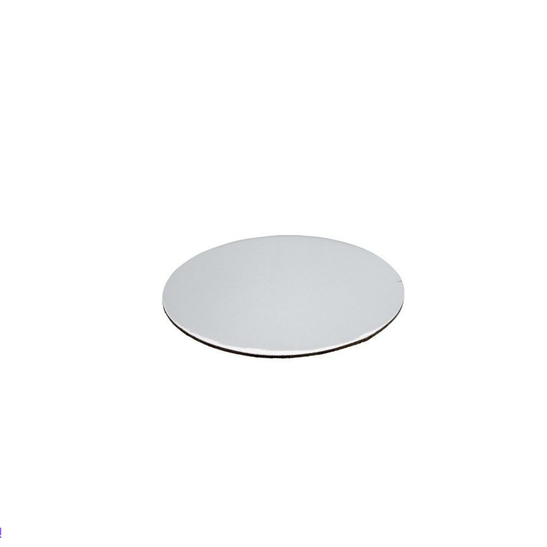 OSLO 6 inch  Round STD Foiled Cake Board - Silver Carton of 100