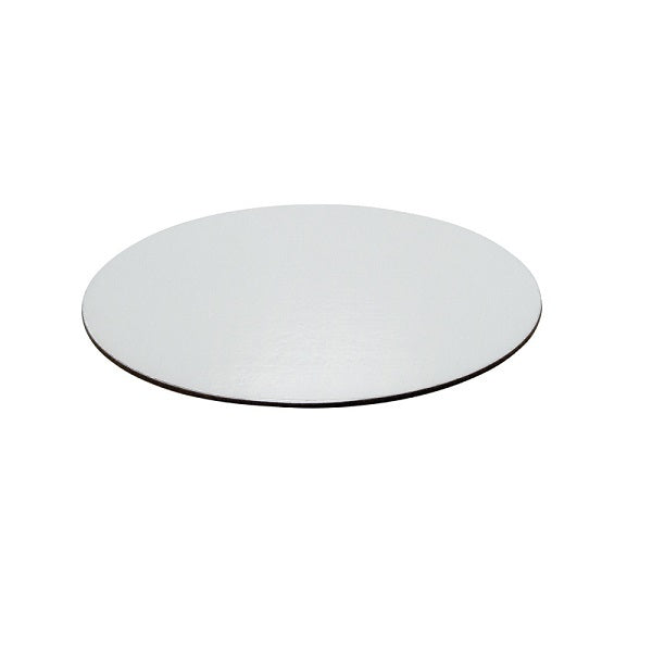 OSLO 8 inch Round STD Foiled Cake Board - Silver Carton of 100