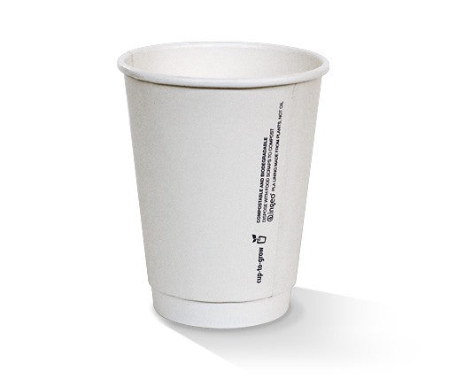 12oz PLA coated DW Cup / plain white