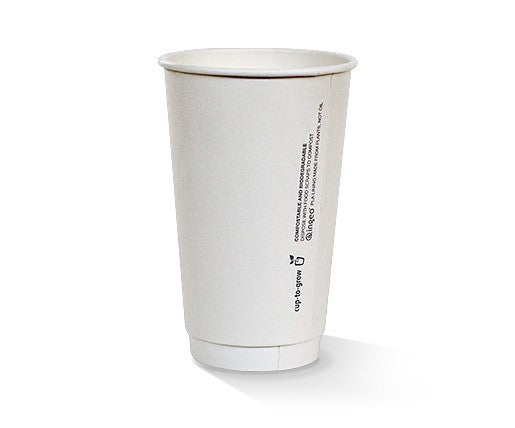 16oz PLA coated DW Cup / plain white