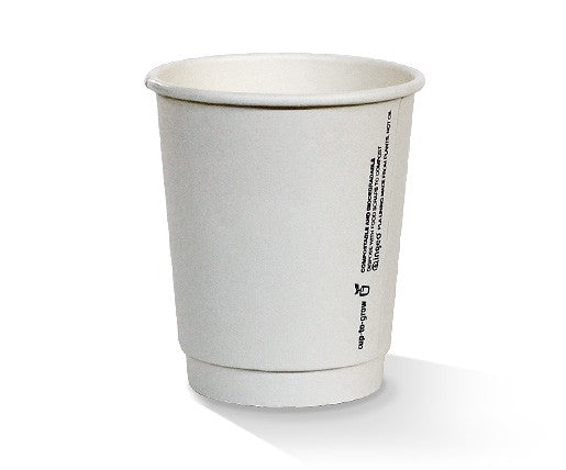 8oz PLA coated DW Cup/plain white/standard