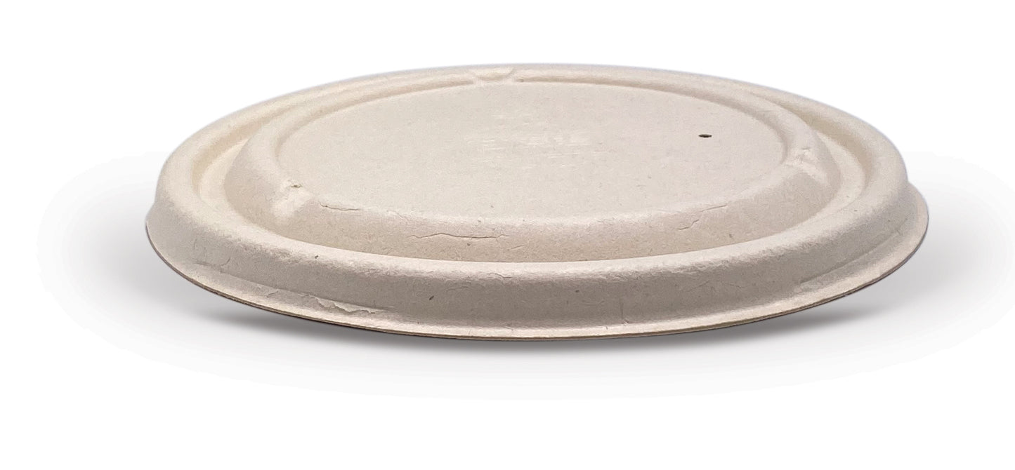 Unbleached Sugarcane Lid For Takeaway Bowl UTB Ranges UTB500-UTB1000 166x14 mm 300 PER CARTON