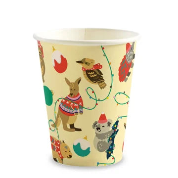 BioPak 280ml / 8oz (80mm) Christmas Series Single Wall BioCup