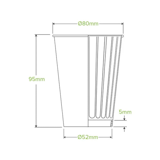 BioPak 255ml / 8oz (80mm) Christmas Series Double Wall BioCup