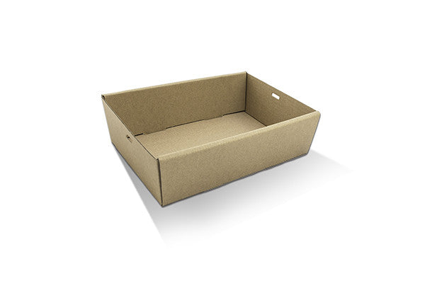 Brown Catering Tray/Hamper Box - Small 50mm High 255x155x50 mm