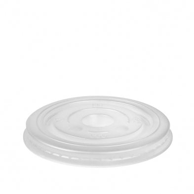 12-24oz white flat PS lid