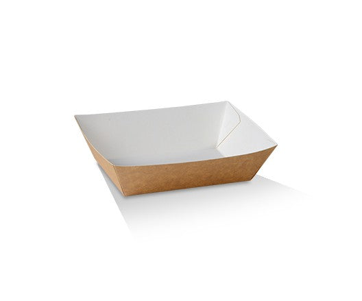 #2 Small Tray/White & Kraft Cardboard 110x75x40 mm