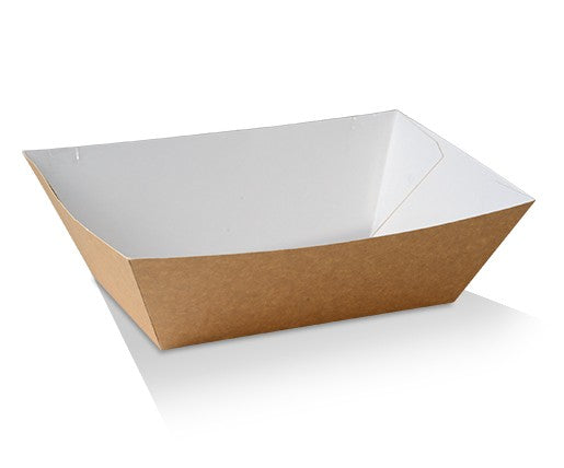 #5 EX-Large Cardboard Tray/White & Kraft 110x85x80 mm