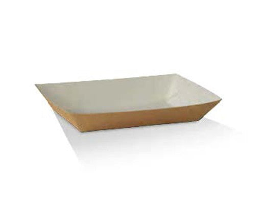 Hot Dog Cardboard Tray/White & Kraft 190x70x50 mm