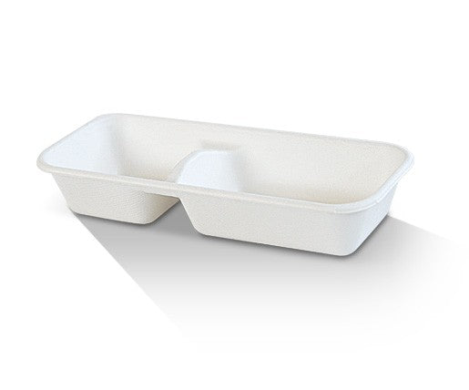 Sugarcane Tray-2 Compartment 261x111x46.8 mm