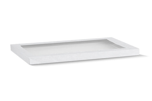 Kraft Catering Tray Lid PET window - Large 583x275x30 mm