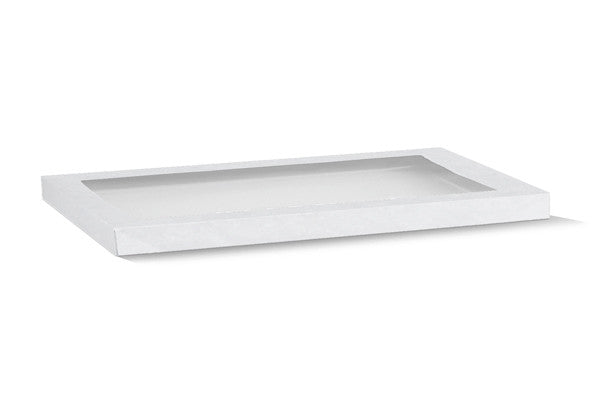 Kraft Catering Tray Lid PET window - Large 583x275x30 mm