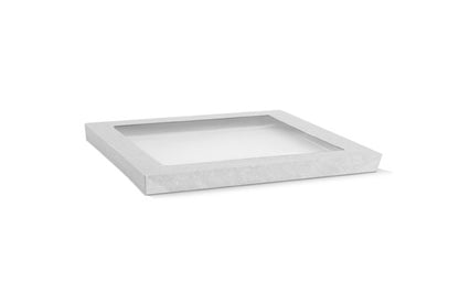 Kraft Catering Tray Lid PET window - Medium 382x275x30 mm