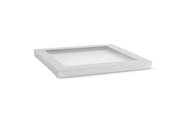 Kraft Catering Tray Lid PET window - Medium 382x275x30 mm